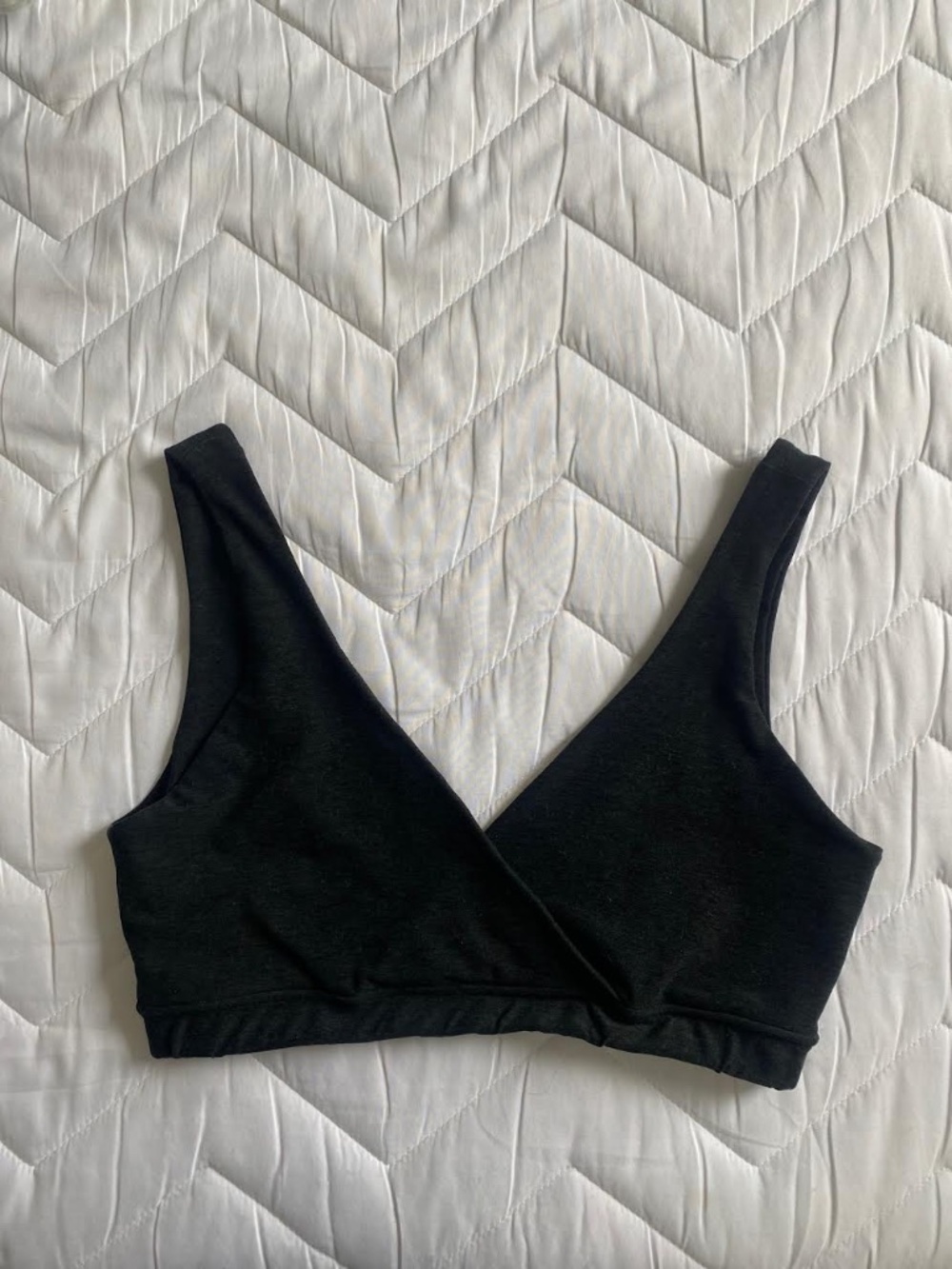 Beyond Yoga - Space Dye Crossover Bra - Darkest Night - Large